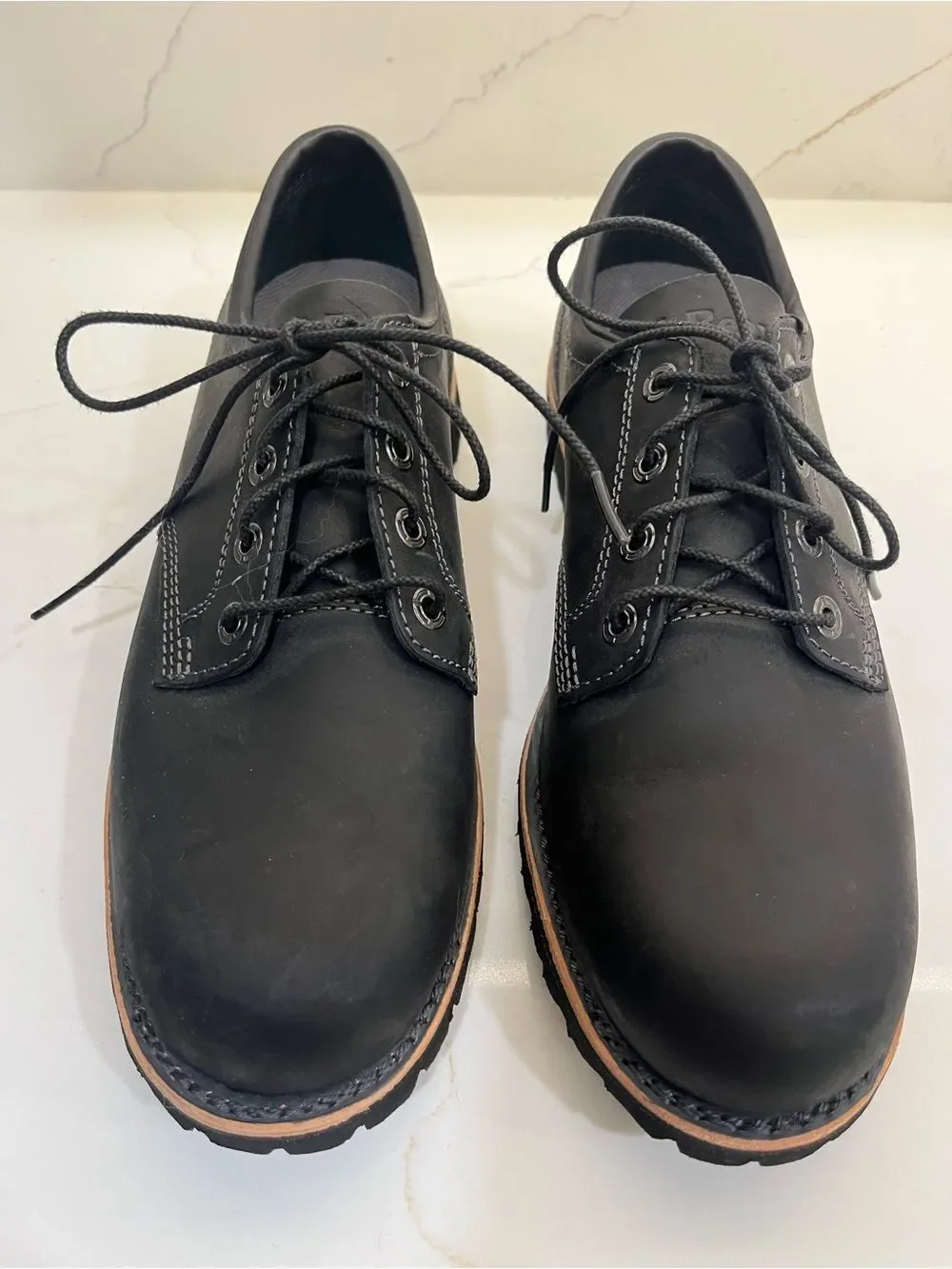 L.L.Bean Leather Vibram Lug Sole Oxford Shoes Men’s 10.5M Rugged Lace-Up NWOT
